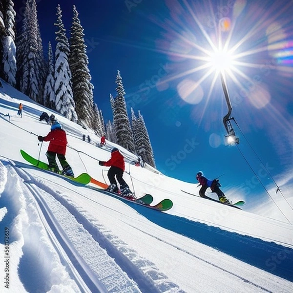 Fototapeta Ski Slope