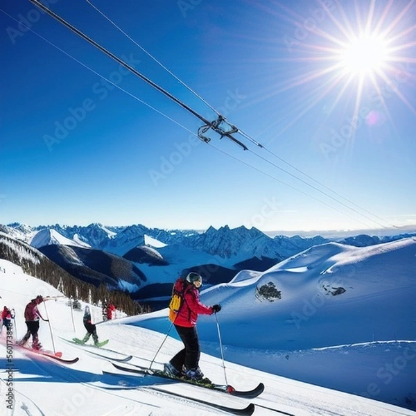 Fototapeta Ski Slope