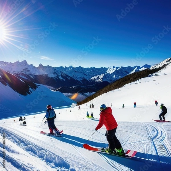 Fototapeta Ski Slope