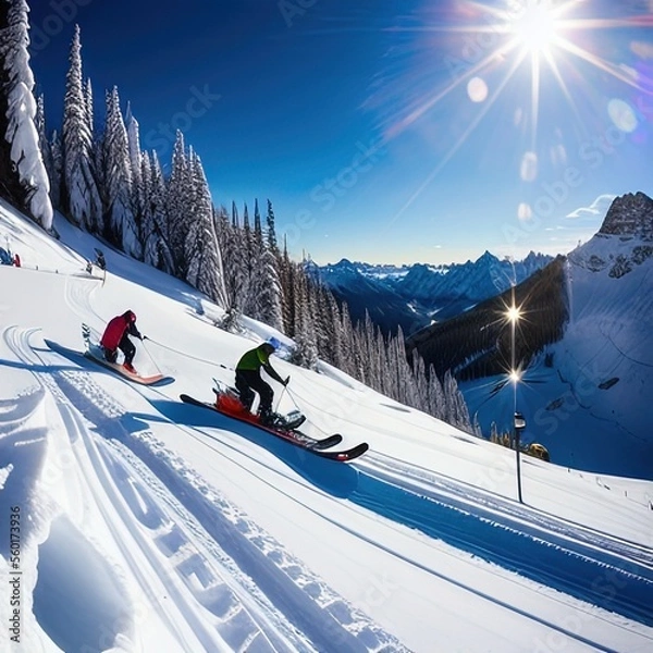 Fototapeta Ski Slope
