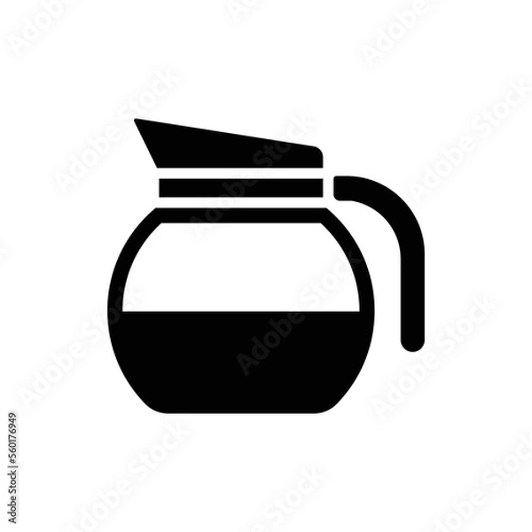Obraz Coffee pot icon vector design template