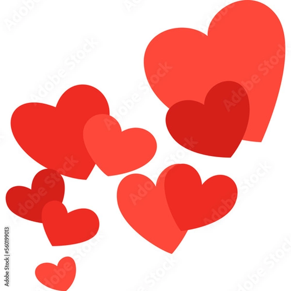 Fototapeta hearts bubble decorated element