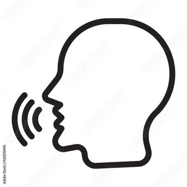 Obraz speaking line icon