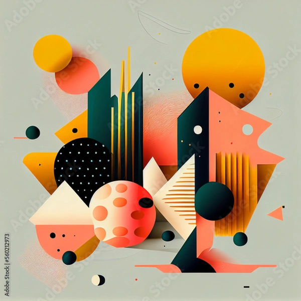 Obraz Abstract Background with geometric forms and shapes 