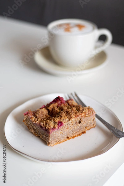 Fototapeta cake with coffee