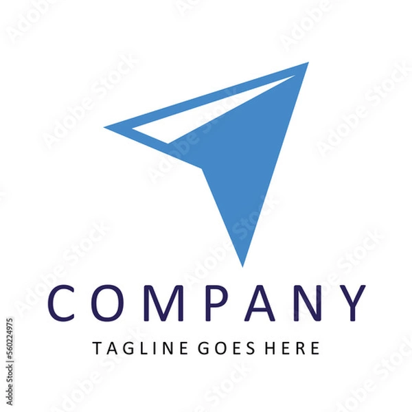 Fototapeta Arrow logo. Abstract shape logo for company name