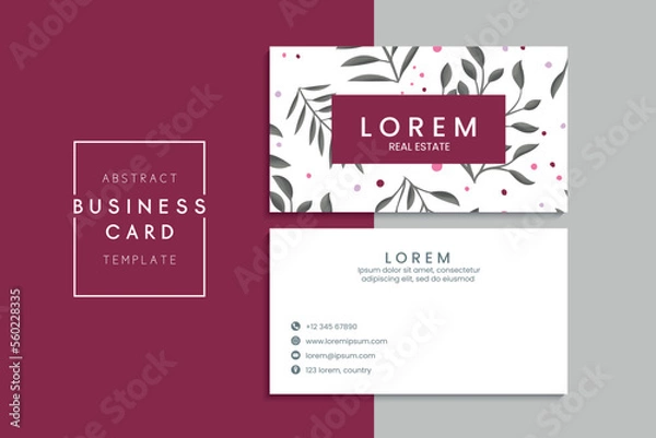 Obraz Vector abstract creative business cards (back and front set template)	
