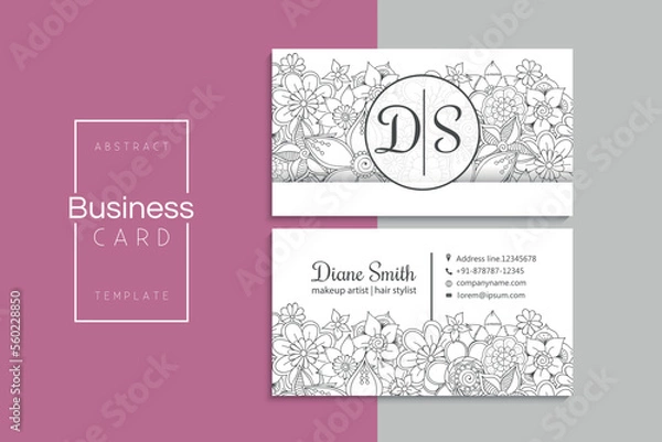 Obraz Vector abstract creative business cards (back and front set template)	
