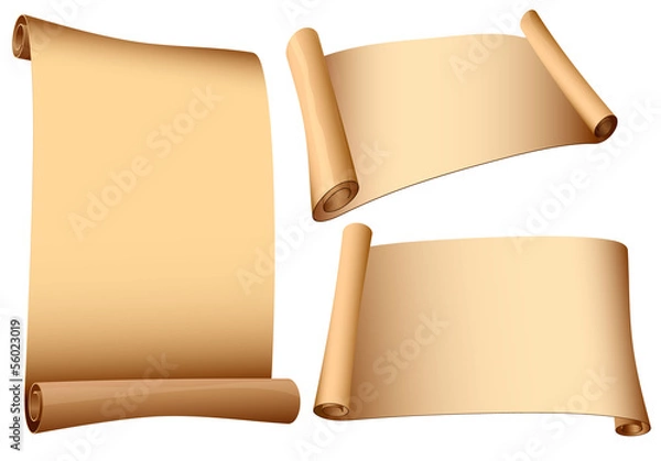 Fototapeta Ancient scrolls. Vector.