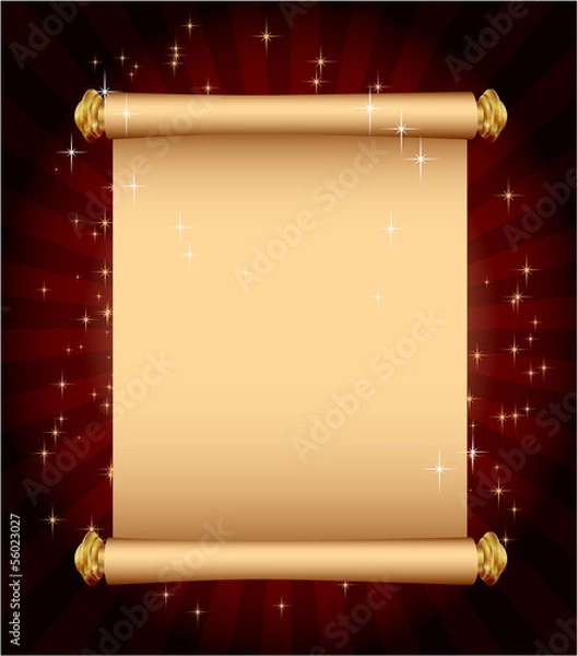 Fototapeta Magic scroll. Vector template.