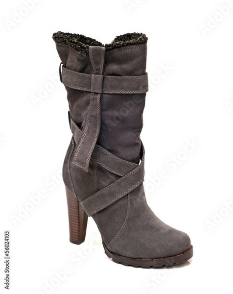 Fototapeta Suede gray boot