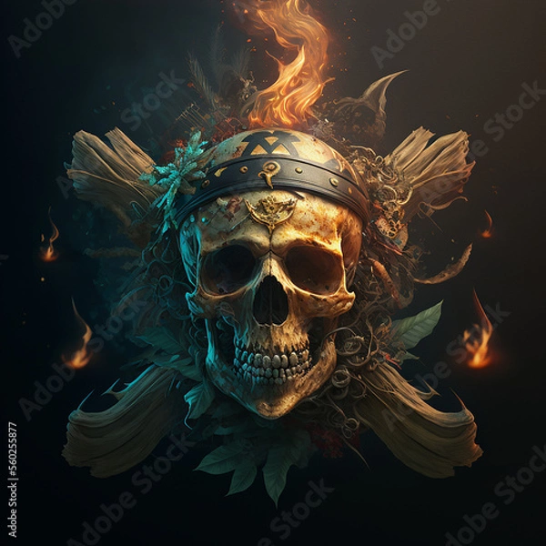 Fototapeta Pirate Theme, Generative AI