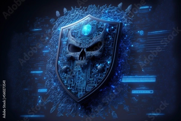 Obraz Cyber attack hacking defense FileVault crack matrix coding access denied no entry