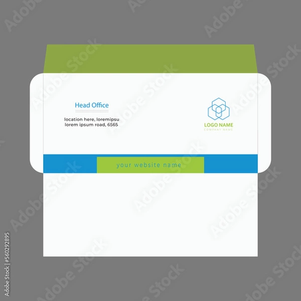 Obraz professional Post card and envelope design. unique and clean envelope design.