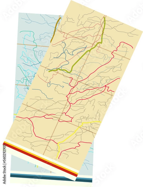 Fototapeta Map vacation trip