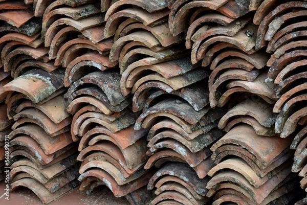 Obraz red roof tiles