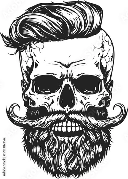 Fototapeta skull hipster