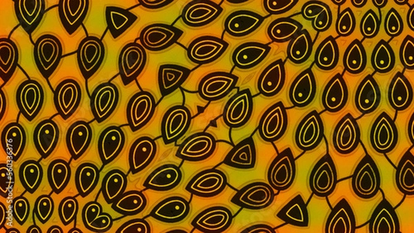Obraz Colored African fabric – Seamless and textured pattern, cotton, high definition photo