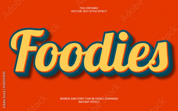 Fototapeta Foodies Text Effect