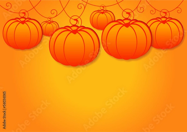 Fototapeta Halloween - frise citrouille