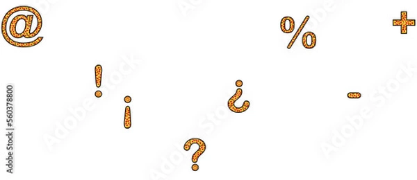 Fototapeta pizza vector alphabet set