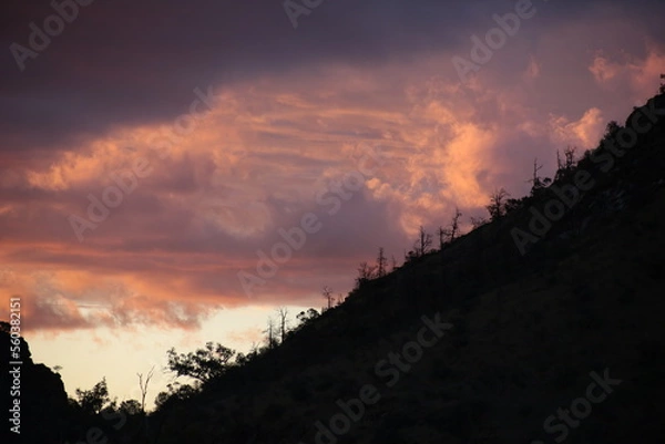 Obraz sunset in the mountains