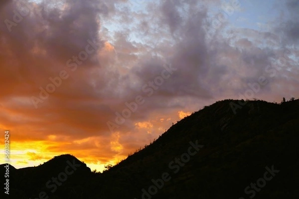 Obraz sunset in the mountains