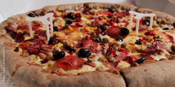 Obraz pizza on a board