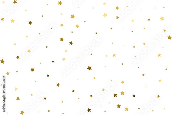 Fototapeta Random falling gold stars.