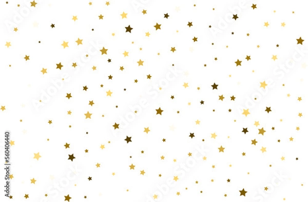 Fototapeta Random falling gold stars.