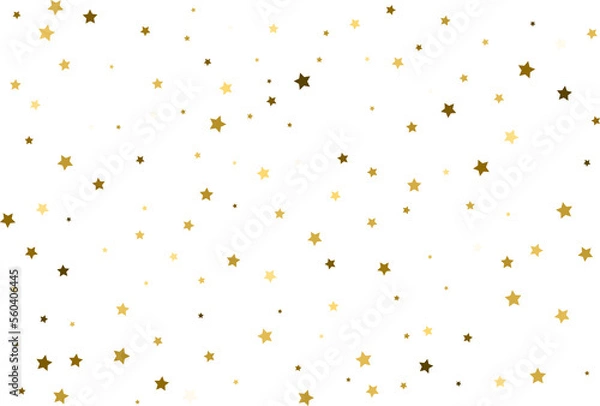 Fototapeta Random falling gold stars.