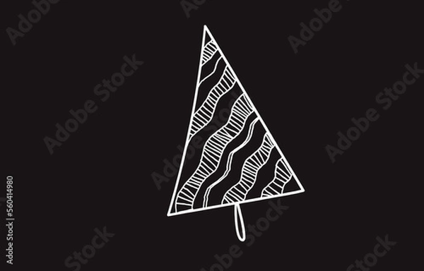 Obraz One line drawing vector monstera leaf and palm tree leaves. Modern single line art, aesthetic contour. Perfect for home decor such as posters, wall art, tote bag or t-shirt print, sticker, mobile case