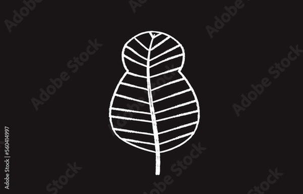Obraz One line drawing vector monstera leaf and palm tree leaves. Modern single line art, aesthetic contour. Perfect for home decor such as posters, wall art, tote bag or t-shirt print, sticker, mobile case