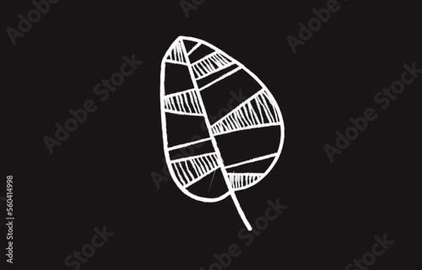 Obraz One line drawing vector monstera leaf and palm tree leaves. Modern single line art, aesthetic contour. Perfect for home decor such as posters, wall art, tote bag or t-shirt print, sticker, mobile case