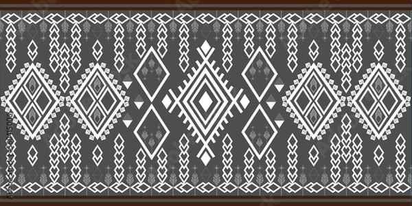 Obraz Ethnic ikat beautiful seamless pattern