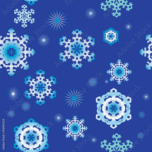 Obraz Seamless backgrounds with snowflakes