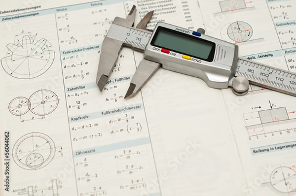 Fototapeta Messschieber_Formeln