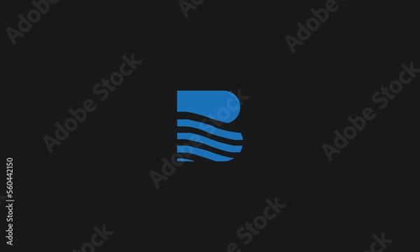 Obraz LEETER B LOGO DESIGN WITH NEGATIVE SPACE EFFECT FOR ILLUSTRATION USE