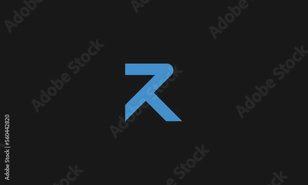 Fototapeta LETTER R LOGO DESIGN WITH NEGATIVE SPACE EFFECT FOR ILLUSTRATION USE