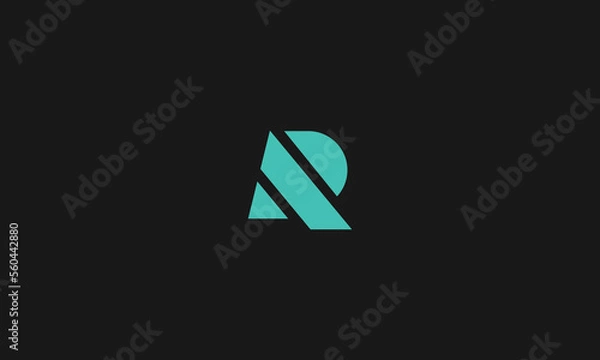 Fototapeta LETTER R LOGO DESIGN WITH NEGATIVE SPACE EFFECT FOR ILLUSTRATION USE