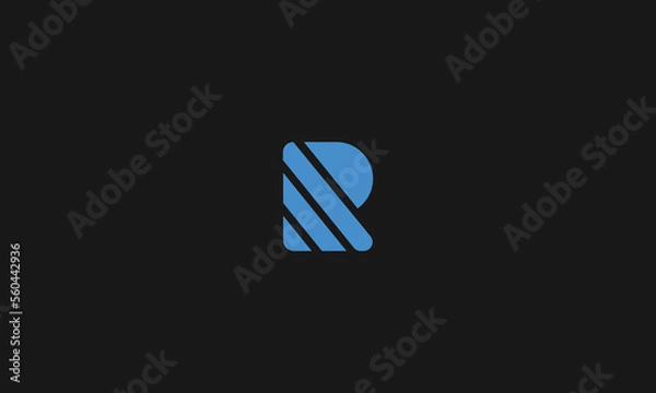 Obraz LETTER R LOGO DESIGN WITH NEGATIVE SPACE EFFECT FOR ILLUSTRATION USE