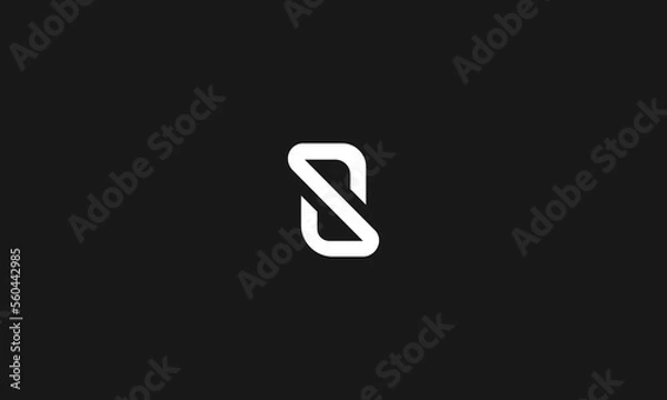 Fototapeta LETTER S LOGO DESIGN WITH NEGATIVE SPACE EFFECT FOR ILLUSTRATION USE