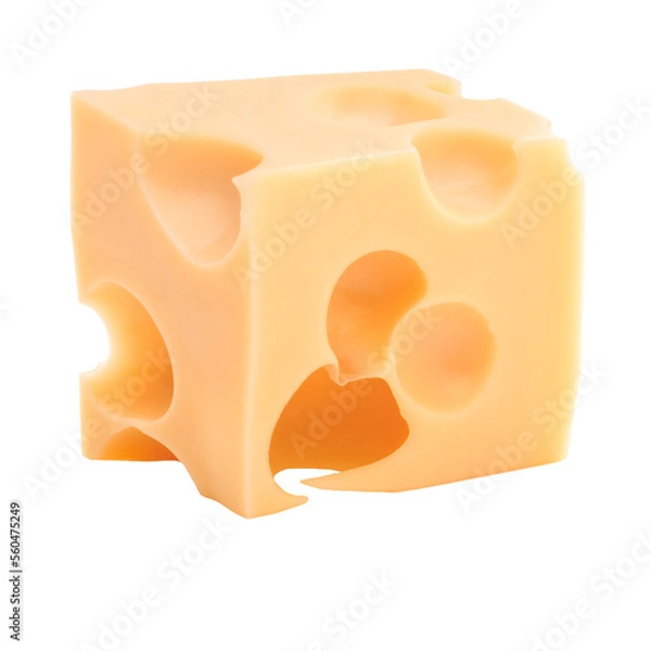 Obraz cheese isolated on white background cutout