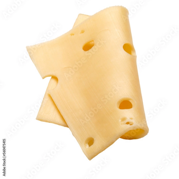 Fototapeta cheese slice isolated on white background cutout