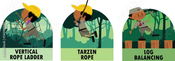 Fototapeta Scout character activity 