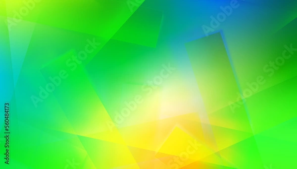 Obraz abstract green and yellow gradient background with rectangles, geometric patterns