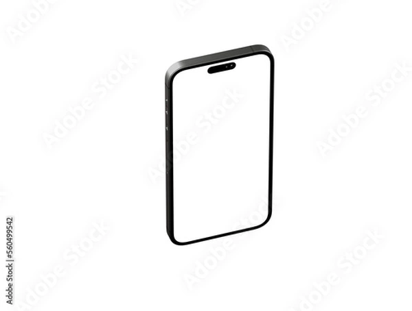 Fototapeta Smartphone frame less blank screen. Mockup generic device.