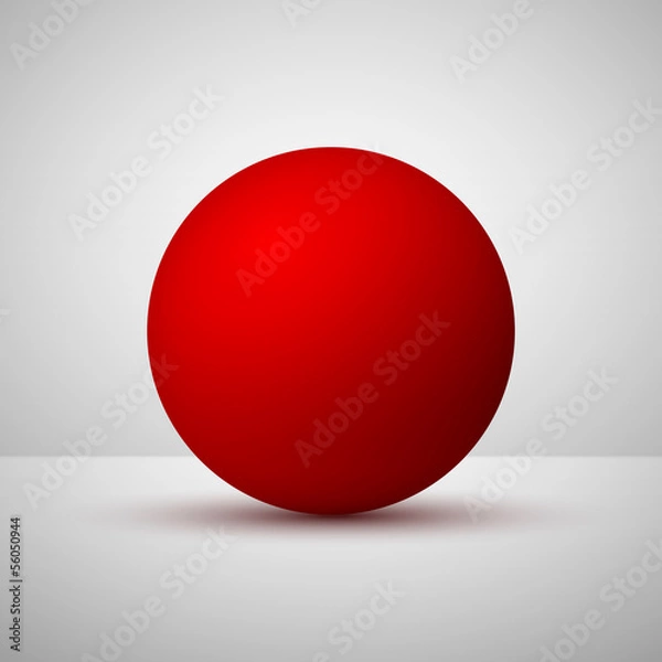 Obraz red spere on white