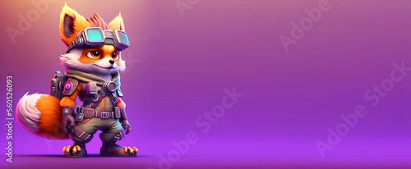 Obraz 3D gaming animal character header