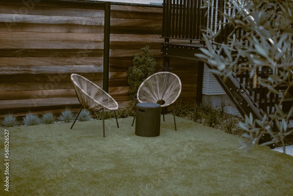 Fototapeta Seats in a garden